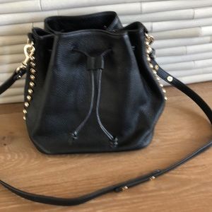 Rebecca Minkoff Black Leather Bucket Purse